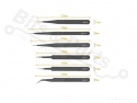 Tweezer set anti-static ESD safe 6-piece